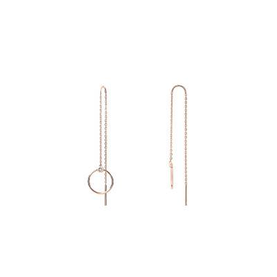 Boucles d'oreilles pendantes Or Rose 750 - Emanessence