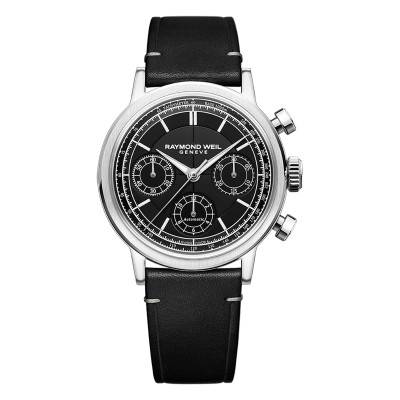 Montre Millesime Automatique Chronographe Tri-Compax 39.5 mm cadran noir - Raymond Weil