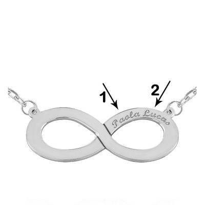 Collier Gravable Infini en Argent, Longueur 40 cm - Lumiosa