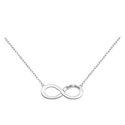 Collier Gravable Infini en Argent, Longueur 40 cm - Lumiosa