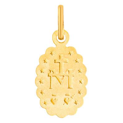 Médaille Mini Miraculeuse, Or Jaune 375 - Lumiosa