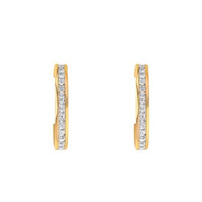 Boucles d'oreilles Rondes Or Jaune 375, Diamètre 21 mm - Emanessence