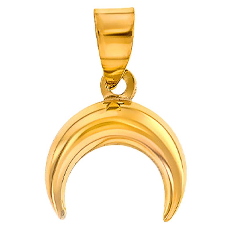 Yellow 375/1000 Gold Moon Pendant - Bambins