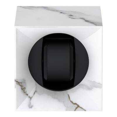Carrara White Metamorphik Startbox Rotating Watch Winder - SwissKubik