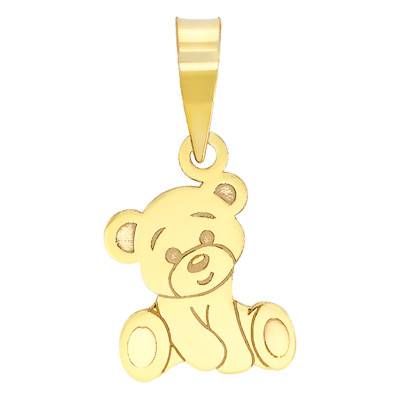 750/1000 Yellow Gold Bear Pendant - Bambins