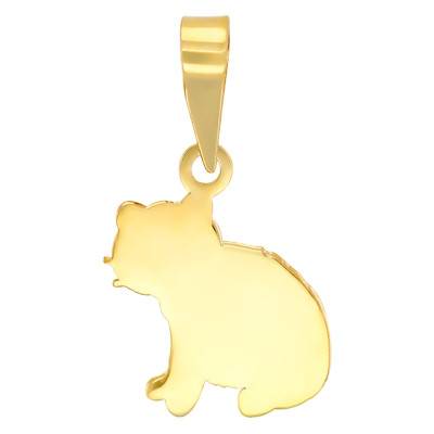 375 Yellow Gold Cat Pendant - Bambins
