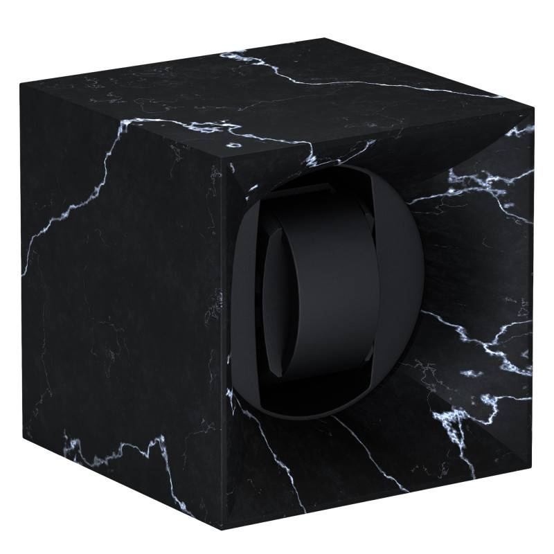 Startbox Metamorphik Noir Marquina Rotating Watch Winder - SwissKubik