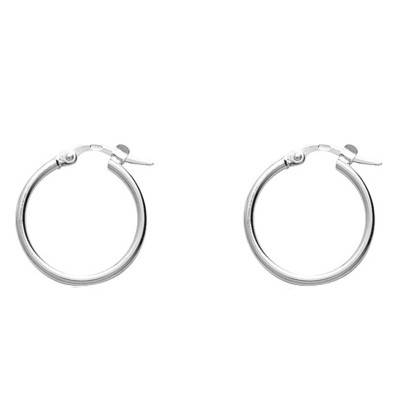 Silver Hoop Earrings, 10 mm to 70 mm Diameter - Emanessence