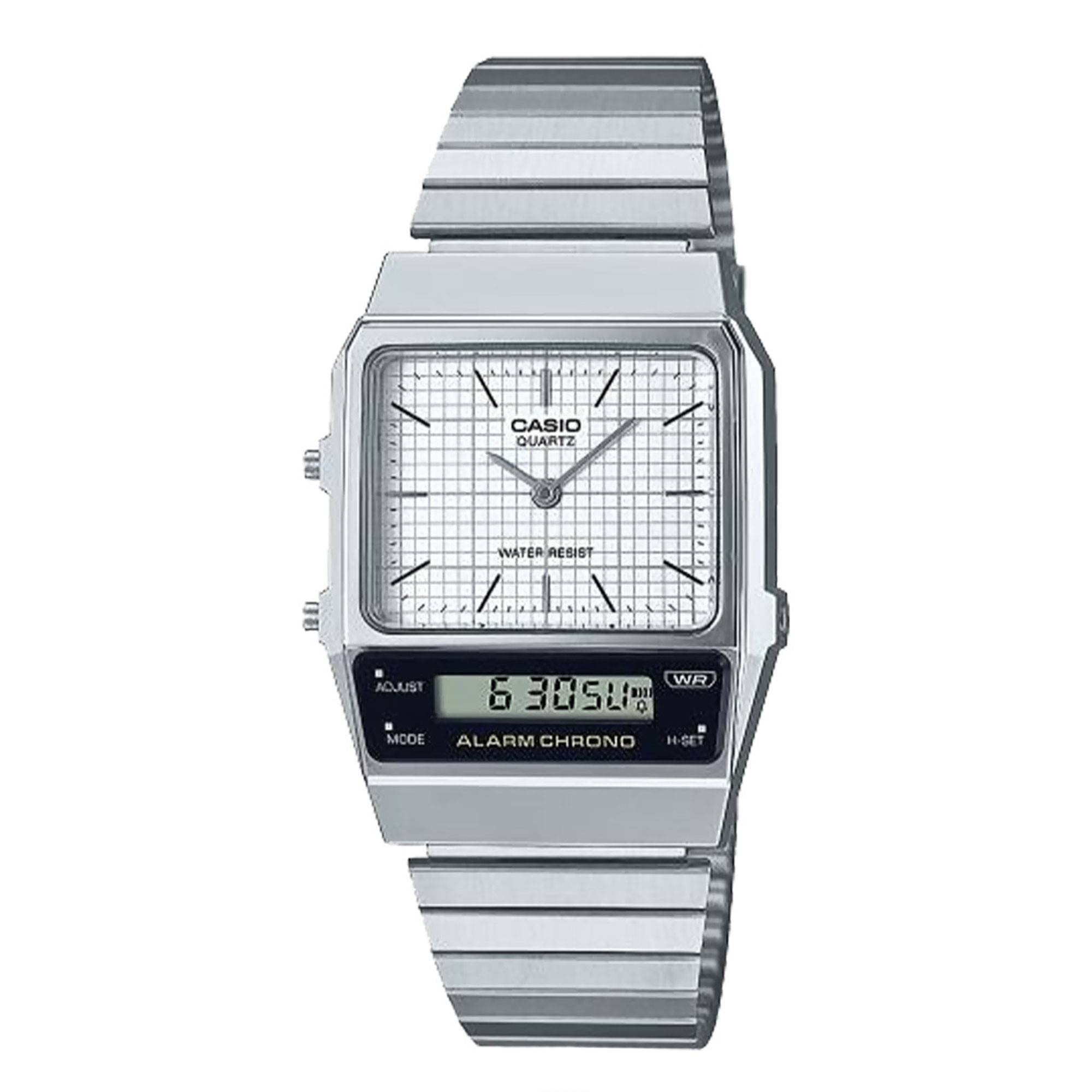 Montre Bracelet Épilogue Vintage 34mm - Boîtier Acier, Bracelet Cuir - Quartz Avec Date - Occasion