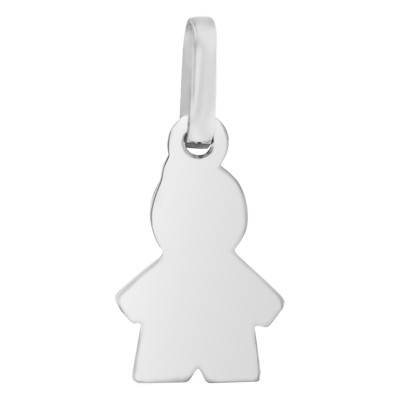 Pendentif Garçon Pierre de Naissance Swarovski Or Blanc 375 - Bambins