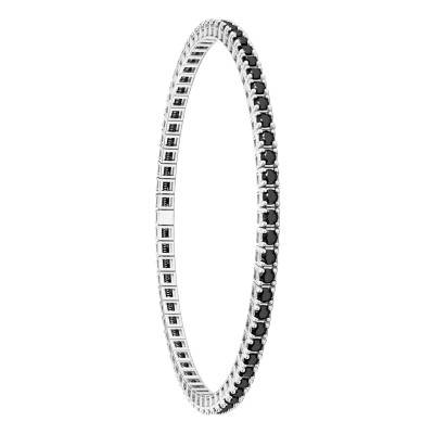 Bracelet Tennis Spinelles et 10.20 gr d'Or blanc 375, Extensible, Diamètre 56 mm - Divine