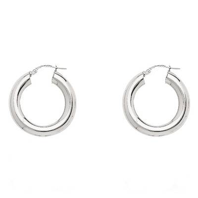 Créoles argent fil rond 5 mm, Diamètre 15 mm à 26 mm - Emanessence