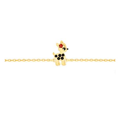 Bracelet Bambi, Or Jaune 375, Longueur 14 cm - Bambins
