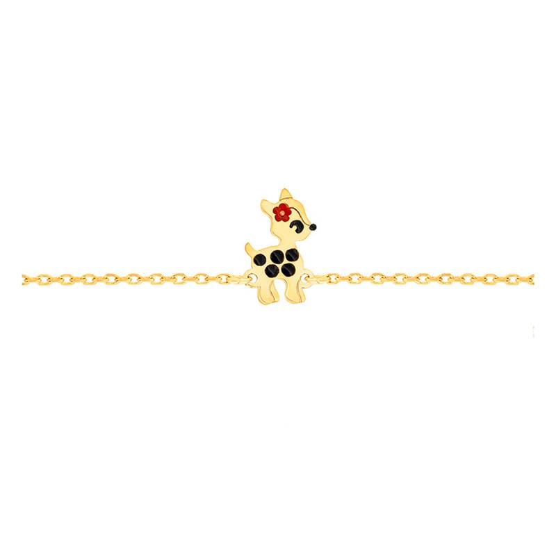 Bambi Yellow 375/1000 Gold Bracelet 14 cm - Bambins
