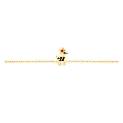 Bambi Yellow 375/1000 Gold Bracelet 14 cm - Bambins