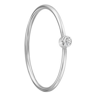 Lonely Star 750/1000 White Gold Ring - Ocarat