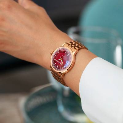 Montre Millesime Automatique Seconde Centrale 35 mm Cadran Lie de Vin - Raymond Weil