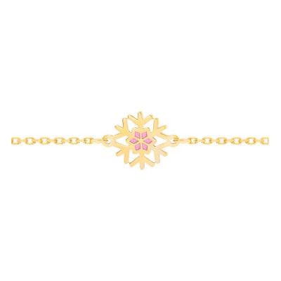 375/1000 Yellow Gold Snowflake Baby ID Bracelet, Length 12 cm to 14 cm - Bambins