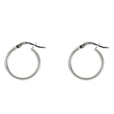 Silver Hoop Earrings, 15 mm to 60 mm Diameter - Emanessence