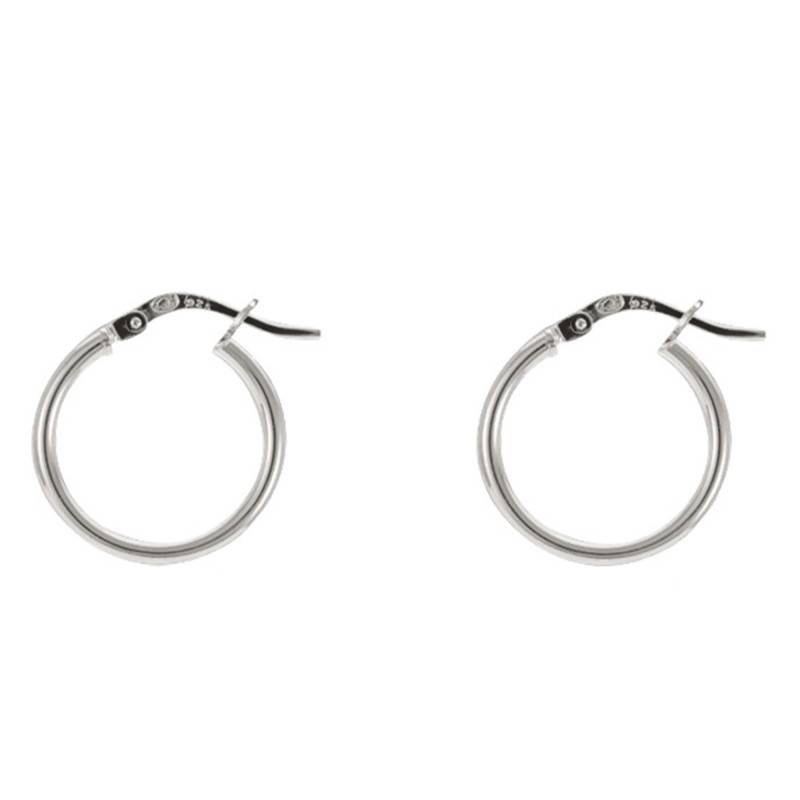 Silver Hoop Earrings, 15 mm to 60 mm Diameter - Emanessence