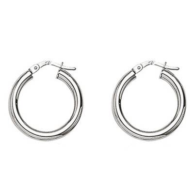 Créoles argent fil rond 3 mm, Diamètre 15 mm à 45 mm - Emanessence
