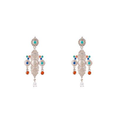 Silver-Toned Santo Leverback Earrings - Hipanema