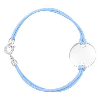 Bracelet cordon personnalisable Or Blanc, Longueur 14 cm - Bambins