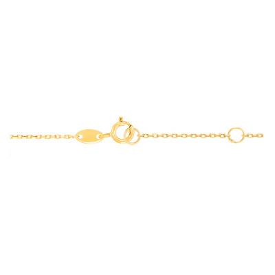 Bracelet Flocon avec plaque ovale, Or Jaune 375, Longueur 14 cm - Bambins