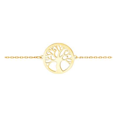 Bracelet Arbre de la Vie, Or Jaune 375, Longueur 15 cm à 18 cm - Bambins
