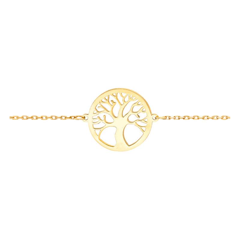 375/1000 Yellow Gold Tree of Life Bracelet, 15 cm to 18 cm Length - Bambins