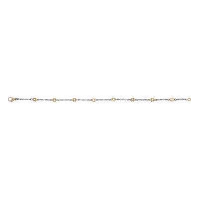 Bracelet huit marguerites Ajourées 2 Ors, Longueur 18 cm - Bambins