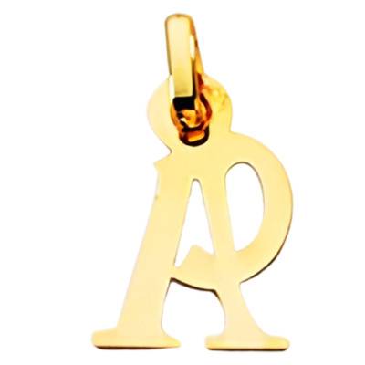 Initial Letter Pendant A to Z in 375/1000 Yellow Gold - Rosatella
