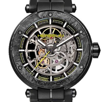 Montre Newport Carbon Titane Squelette 1888SQCTN14CA - Herbelin