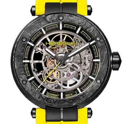 Montre Newport Carbon Titane Squelette 1888SSQCTN14CY - Herbelin