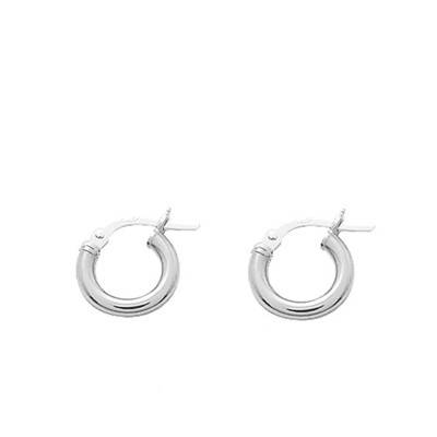 Créoles en Or Blanc 750, Diamètre 6 mm à 60 mm - Emanessence