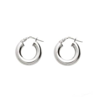 Créoles argent fil rond 4 mm, Diamètre 8 mm à 25 mm - Emanessence