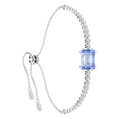 Rhodium-Plated Metal & Two-Tone Crystals Matrix Tennis Bracelet, Length 24 cm - 5693412 - Swarovski