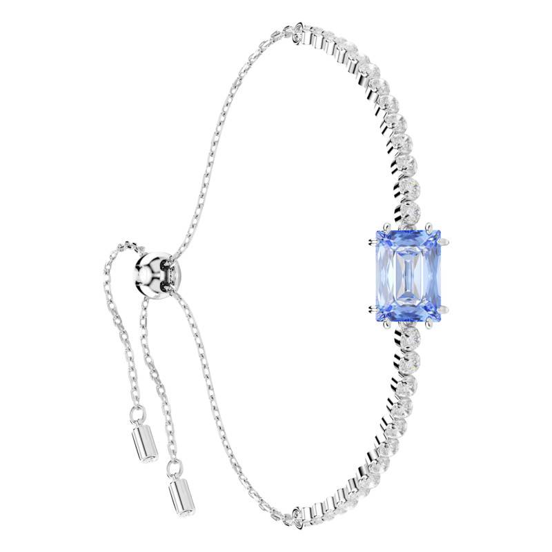 Rhodium-Plated Metal & Two-Tone Crystals Matrix Tennis Bracelet, Length 24 cm - 5693412 - Swarovski