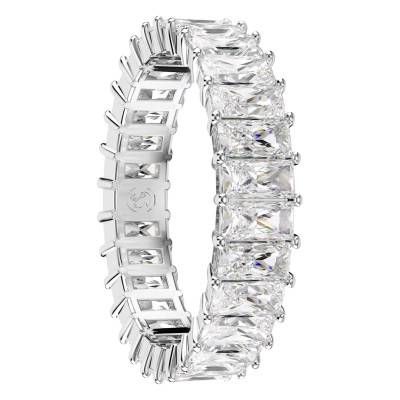 Bague Matrix Métal Rhodié & Cristaux Blancs - 5693406 - Swarovski