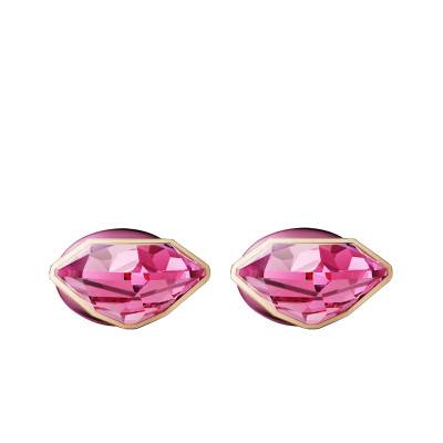 Boucles d'oreilles Lucent Décagone avec Pique Métal Doré Rose, PVD & Cristaux Roses - 5680712 - Swarovski