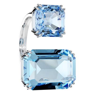 Gray Rhodium-Plated Metal & Blue Crystals Millenia Ring - 5694139 - Swarovski