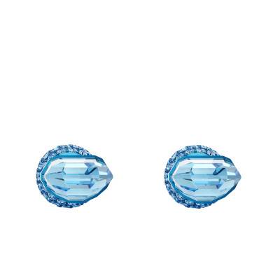 Boucles d'oreilles Lucent Décagone avec Boule Métal PVD & Cristaux Bleus - 5680693 - Swarovski