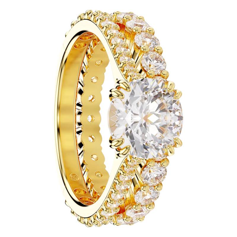Stilla Rings in Gold-Plated Metal & White Crystals - 5693508 - Swarovski