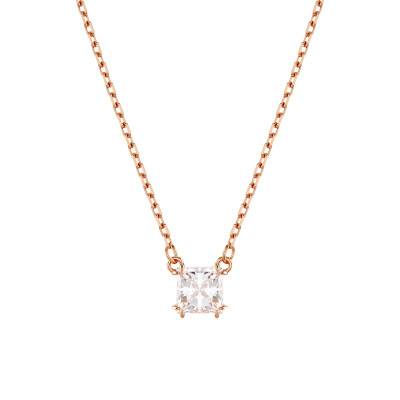 Collier Stilla Attract Métal Doré Rose & Cristal Blanc, Longueur 38 à 45 cm - 5701904 - Swarovski