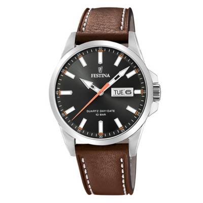 Black Brown Festina Classics Watch F20358/2 - Festina