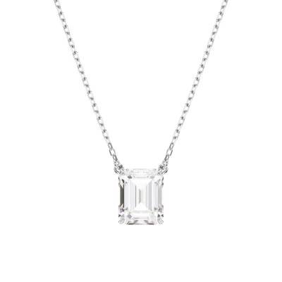 Collier Stilla Métal Rhodié & Cristal Blanc, Longueur 40 à 47 cm - 5693405 - Swarovski