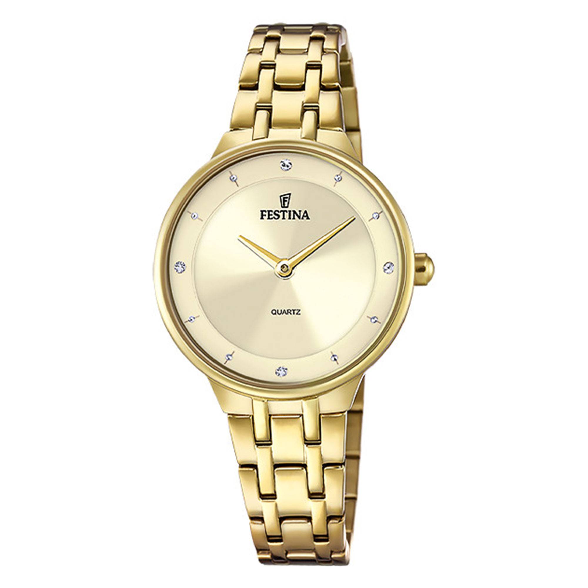 Montre Femme ELGIN Dorée Analogique - Boîtier 35mm Acier - Garantie 10 Ans - Neuve Avec étiquettes