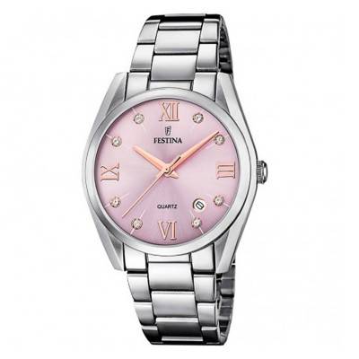 Boyfriend Pink Dial Watch F16790/D - Festina