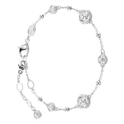 Rhodium-Plated Metal Imber Bracelet with White Crystals, Length 16.50 to 19.50 cm - 5696079 - Swarovski