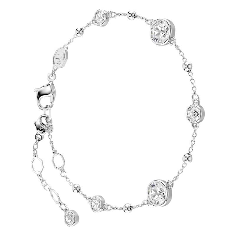 Rhodium-Plated Metal Imber Bracelet with White Crystals, Length 16.50 to 19.50 cm - 5696079 - Swarovski